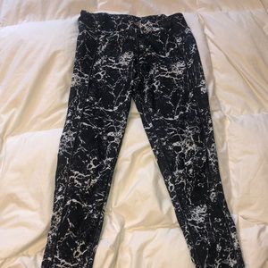 Black Marble Leggings